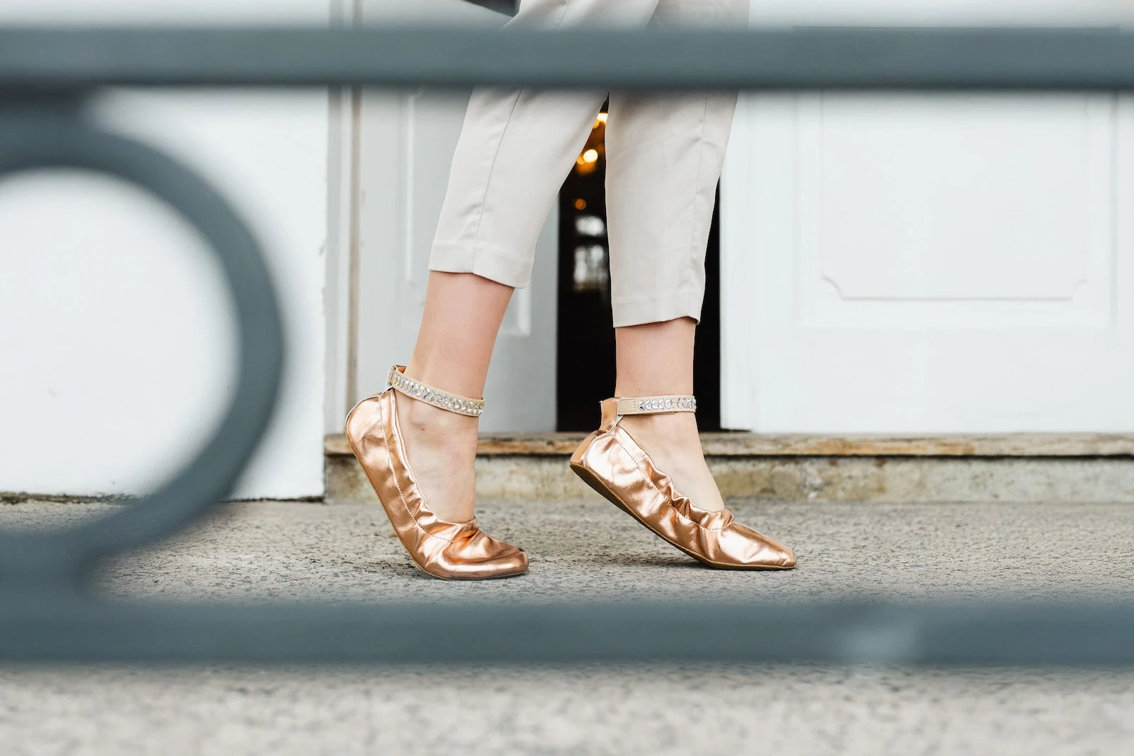 Балетки Ahinsa Chic Preciosa Barefoot — розовое золото, фото 15