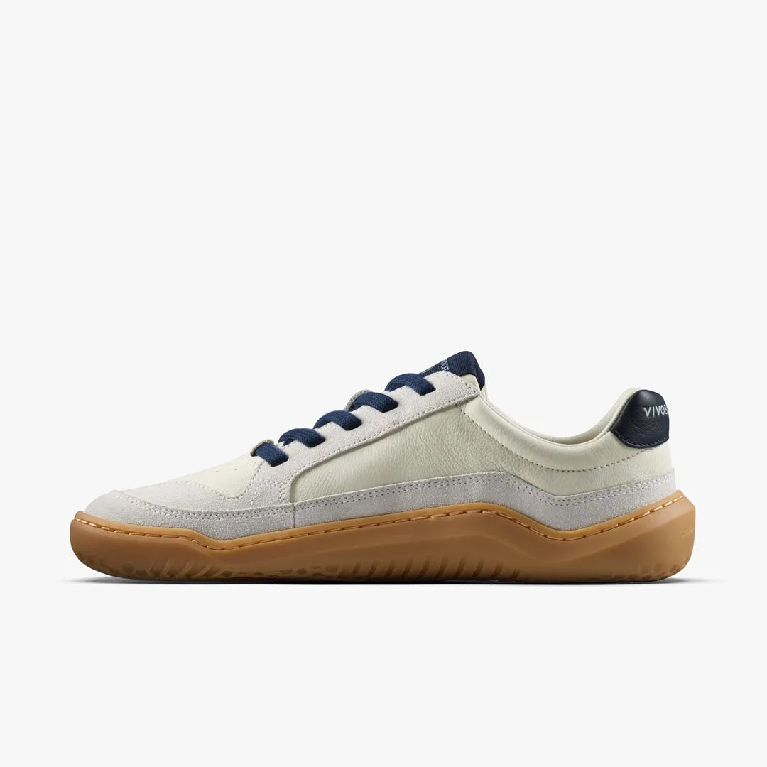 Кроссовки Vivobarefoot Gobi III Sneaker Leather — мужская модель, светло-бежевый с морским синим, фото 3