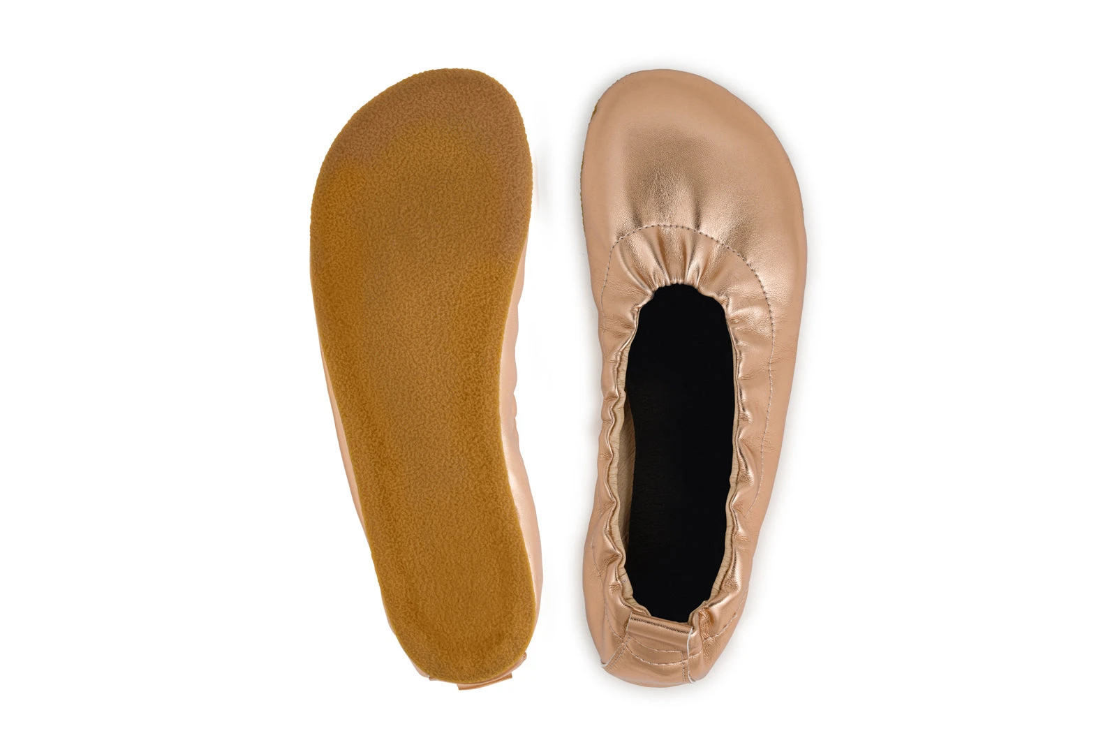 Балетки Ahinsa Chic Preciosa Barefoot — розовое золото, фото 9
