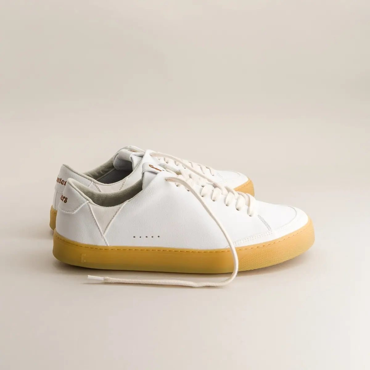 Босоногие кроссовки Fleeters Lemon — белый коричневая подошва, фото 3