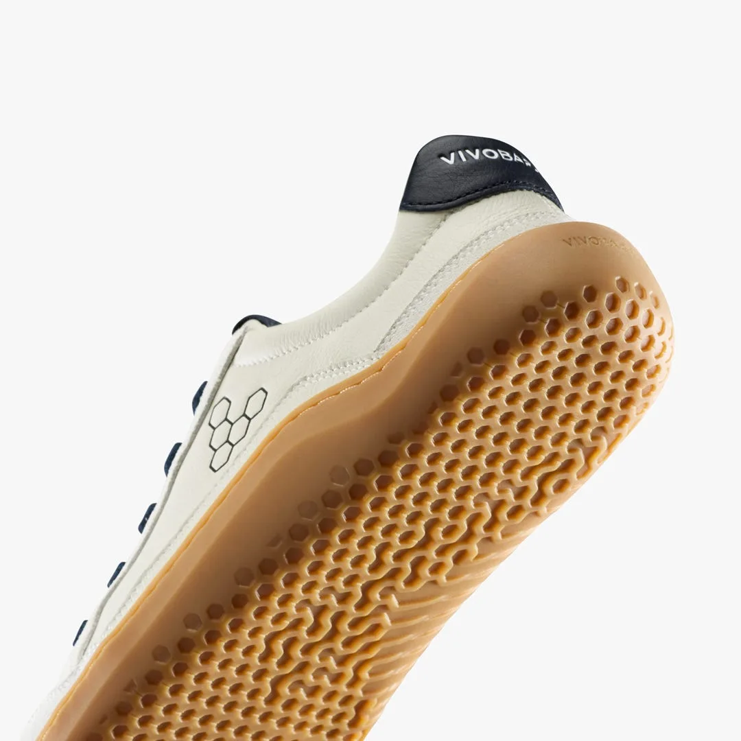 Кроссовки Vivobarefoot Gobi III Sneaker Leather — мужская модель, светло-бежевый с морским синим, фото 7