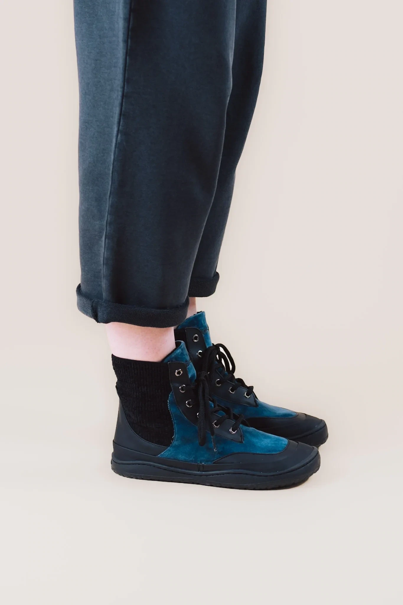 Босоногие ботинки Sambas the bambas Eclipse — синие с чёрным, фото 6
