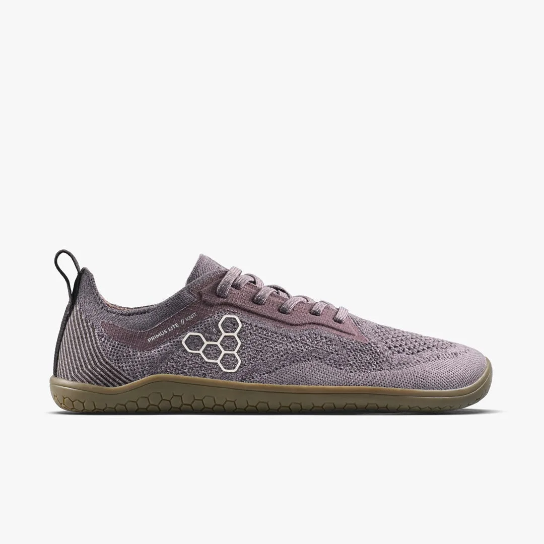 Кроссовки Vivobarefoot Primus Lite Knit Natural — женская модель, тёмно-серый
